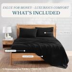 Ultra Soft Twin Bed Sheet Set – Black