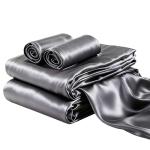 Cozy Dark Gray Satin Queen Sheet Set