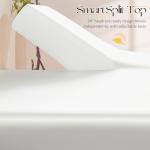 Split King Satin Sheets Set - Silky White 4Pcs