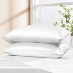 Split King Satin Sheets Set - Silky White 4Pcs