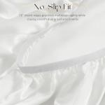 Split King Satin Sheets Set - Silky White 4Pcs