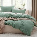 Sage Green Queen Duvet Cover Set - 3 Pieces