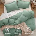 Sage Green Queen Duvet Cover Set - 3 Pieces