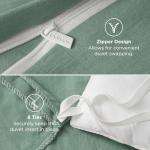 Sage Green Queen Duvet Cover Set - 3 Pieces