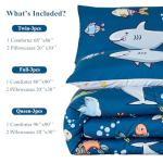 Ocean-Themed 3-Piece Boys Comforter Set