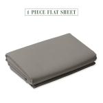 King Size Grey Wrinkle-Free Luxury Flat Sheet