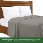 King Size Grey Wrinkle-Free Luxury Flat Sheet
