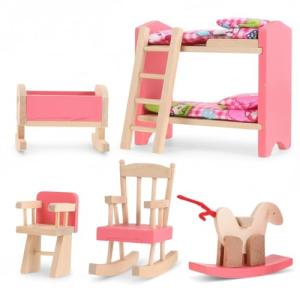 Miniature Dollhouse Bedroom Furniture Set for Kids