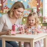 Miniature Dollhouse Bedroom Furniture Set for Kids