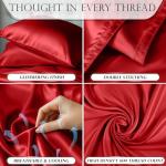 Red Satin Bed Sheets Set - Luxury King Size