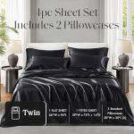Madison Park Luxurious Satin Twin Bed Sheet Set