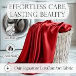 Red Satin Bed Sheets Set - Luxury King Size