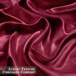 Burgundy Satin Duvet Cover Set for Full/Queen