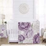 Sweet Jojo Designs Lavender Floral Baby Bedding Set