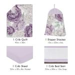Sweet Jojo Designs Lavender Floral Baby Bedding Set