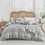 Lekesky King Size Grey Duvet Cover Set