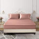 Satin Twin Fitted Sheet Set with Pillowcases