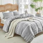 Lekesky King Size Grey Duvet Cover Set