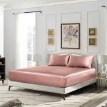 Satin Twin Fitted Sheet Set with Pillowcases