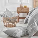 Lekesky King Size Grey Duvet Cover Set