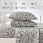 Leopard Print Satin Queen Sheet Set - 4 Pieces