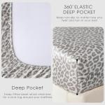 Leopard Print Satin Queen Sheet Set - 4 Pieces