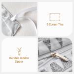 Lekesky King Size Grey Duvet Cover Set