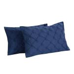 Navy Blue Pinch Pleat Pillow Shams - 2 Pack