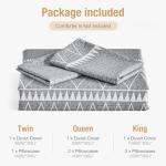 Lekesky King Size Grey Duvet Cover Set