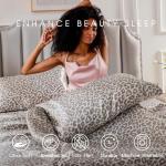 Leopard Print Satin Queen Sheet Set - 4 Pieces