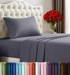 Utopia Double Bed Set - Soft Microfiber, Gray