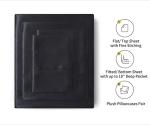 Black Satin Bed Sheet Set - Full Size