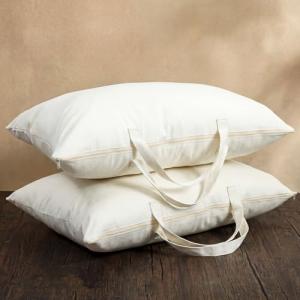 Cotton Canvas Pillow Storage Bags - 2 Pack