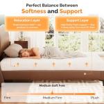 VINGLI 6-Inch Twin Memory Foam Mattress Set