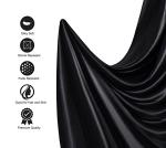 Black Satin Bed Sheet Set - Full Size