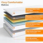 VINGLI 6-Inch Twin Memory Foam Mattress Set