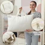Cotton Canvas Pillow Storage Bags - 2 Pack