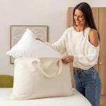 Cotton Canvas Pillow Storage Bags - 2 Pack