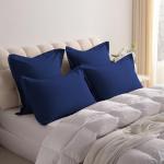 Navy Blue Microfiber Pillow Shams - 2 Pack
