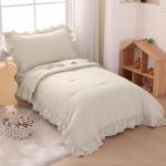 Wowelife Girls Toddler Bedding Set with Ruffles