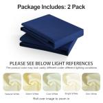 Navy Blue Microfiber Pillow Shams - 2 Pack