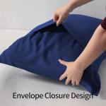 Navy Blue Microfiber Pillow Shams - 2 Pack