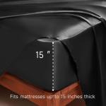 Luxury Black Satin Sheet Set - 4 Pieces