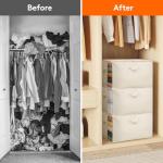 Canvas Cotton Comforter Storage Bags - 4 Pack