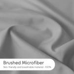 LONAVA King Size Gray Microfiber 4-Piece Sheet Set