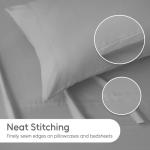 LONAVA King Size Gray Microfiber 4-Piece Sheet Set