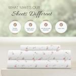 Soft Floral Pink Twin Microfiber Sheet Set