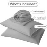 LONAVA King Size Gray Microfiber 4-Piece Sheet Set