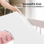 KeaBabies 2-Pack Bamboo Baby Crib Sheets - Rose