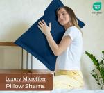 Navy 2-Pack Standard Microfiber Pillow Shams
